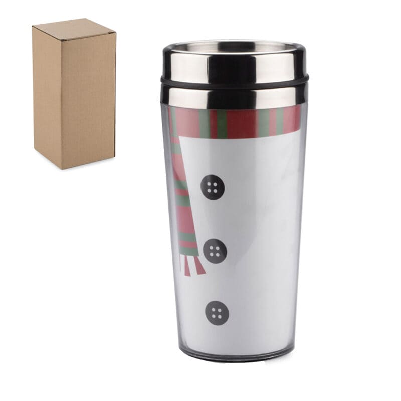 Kubek termiczny bałwanek 450 ml - obrazek 3