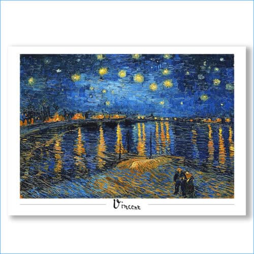 Plakat Vincent Van Gogh - Gwiaździsta noc nad Rodanem