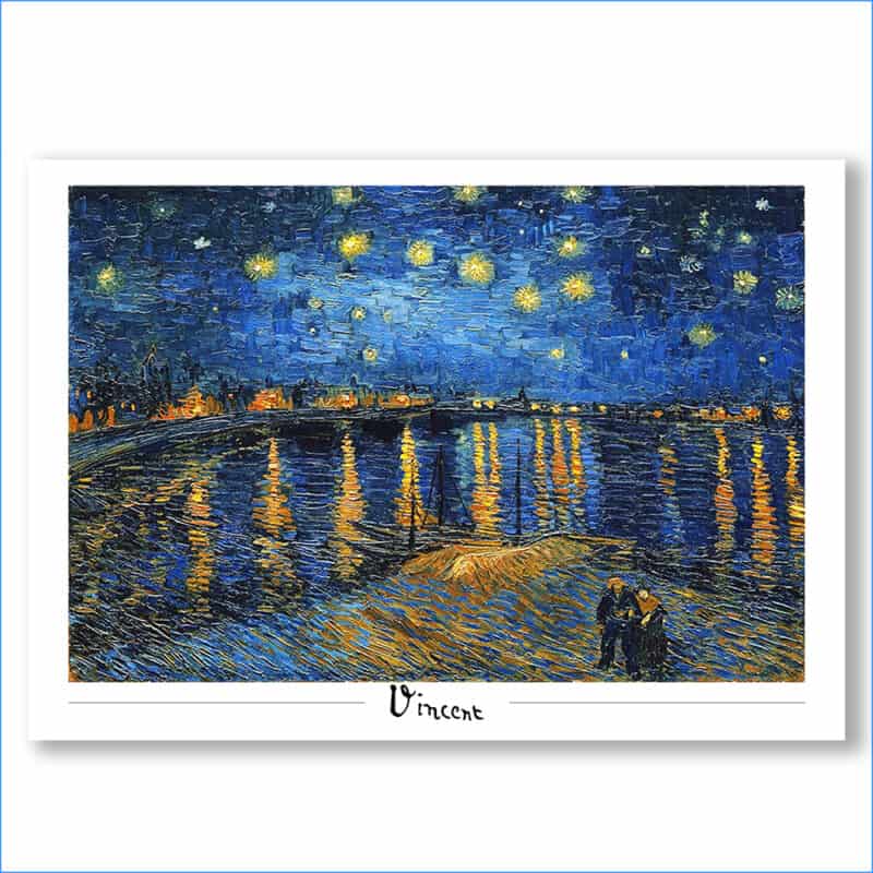 Plakat Vincent Van Gogh - Gwiaździsta noc nad Rodanem