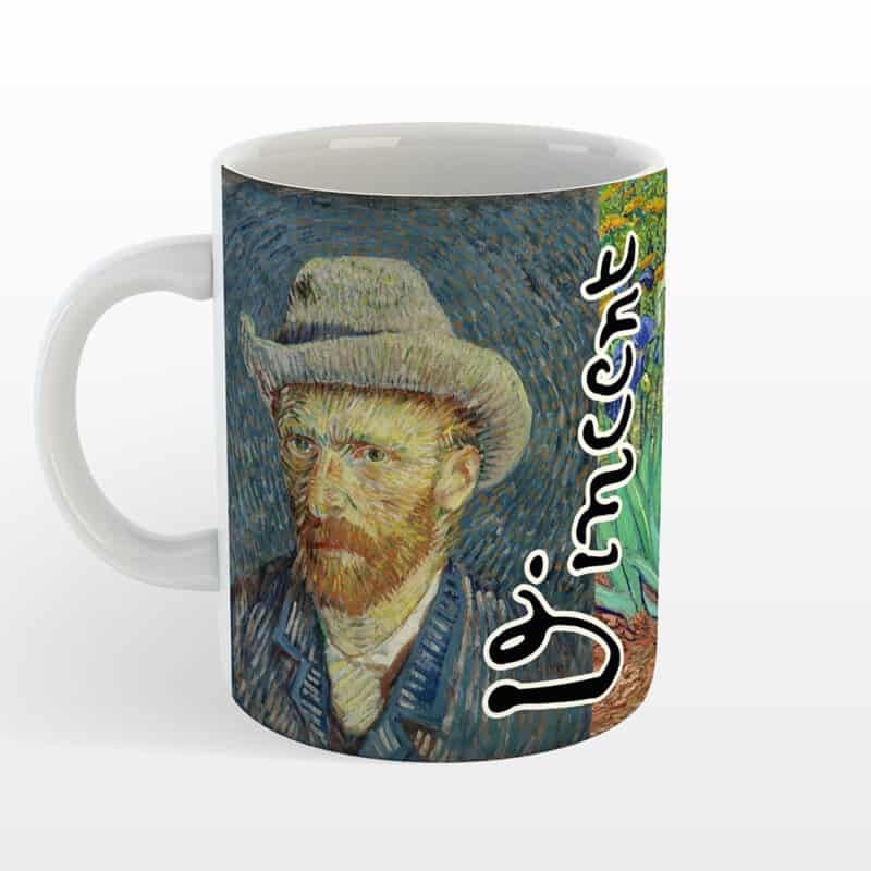 Kubek ceramiczny Vincent Van Gogh - irysy - obrazek 2