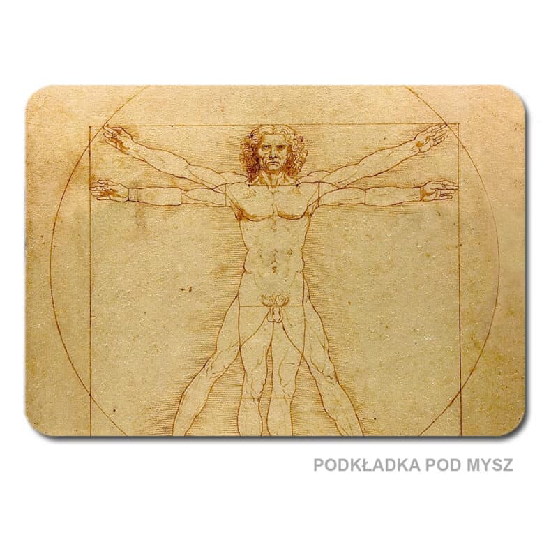 Podkładka pod mysz - Leonardo Da Vinci - Człowiek Witruwiański