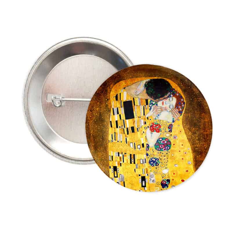 Przypinka Gustav Klimt - pocałunek