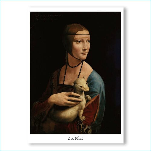 Plakat - Leonardo da Vinci - Dama z łasiczką