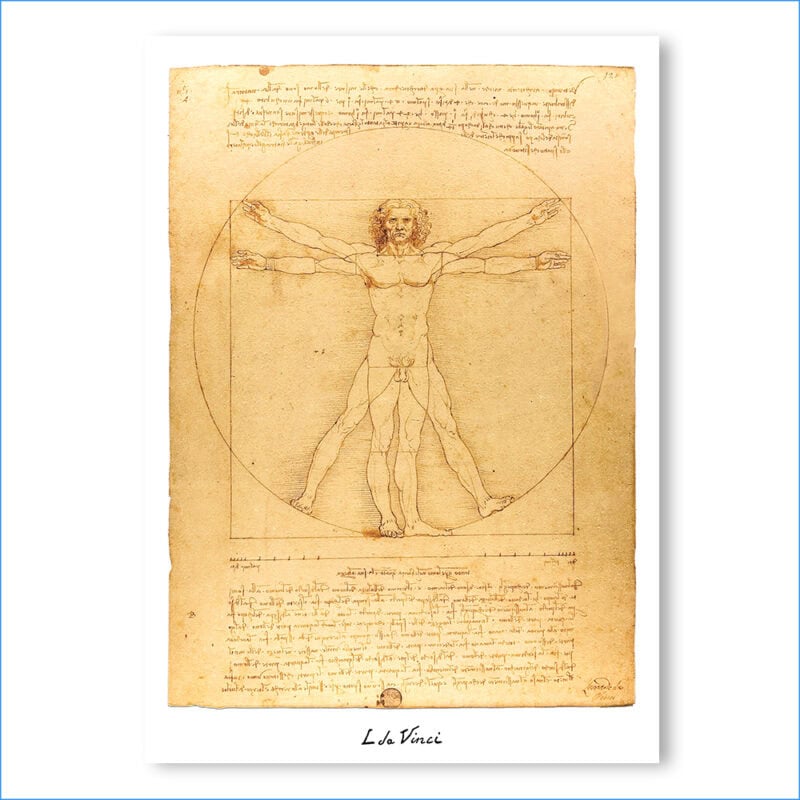 Plakat - Leonardo da Vinci - Człowiek witruwiański