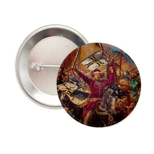 Przypinka Jan Matejko - Bitwa pod Grunwaldem Król Władysław Jagiełło